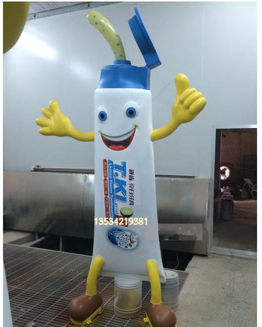 日用品形象吉祥物義牙膏卡通公仔雕塑產生親切感覺,留下美好印象